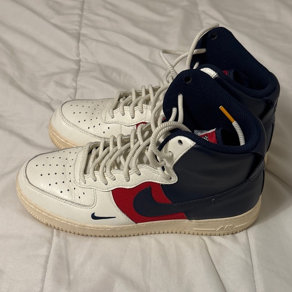 Nike Air Force 1 High Top Nautical Redux Blue Red & White Men’s Size 8.5 - Picture 3 of 7